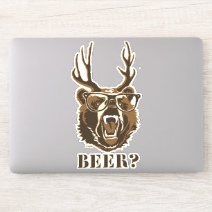 Bär, Rotwild oder Bier Aufkleber