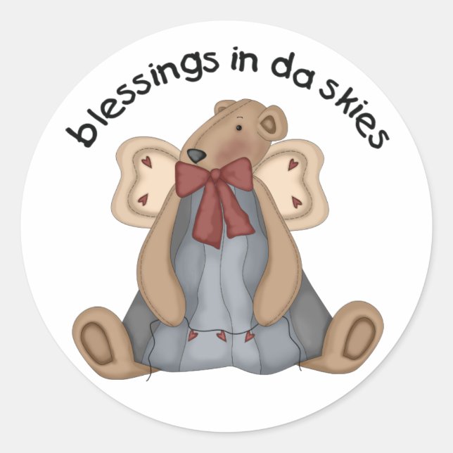 Bär Runder Aufkleber (Vorderseite)