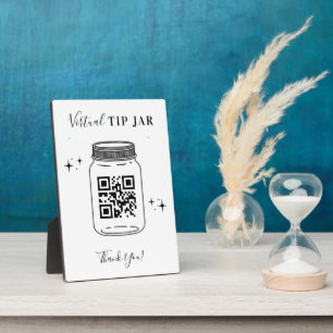 Bar Salon Small Business QR Code Virtual Tip Jar Fotoplatte