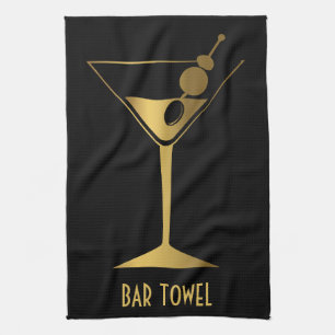 Bar Serviette Or Martini Verre