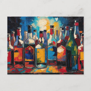 "Bar Shelf Bottle Collection" (Stil 10) Feiertagspostkarte