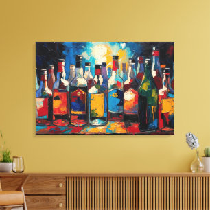 "Bar Shelf Bottle Collection" (Stil 10) Leinwanddruck