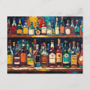 "Bar Shelf Bottle Collection" (Stil 5) Feiertagspostkarte