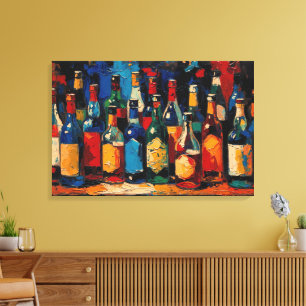 "Bar Shelf Bottle Collection" (Stil 6) Leinwanddruck