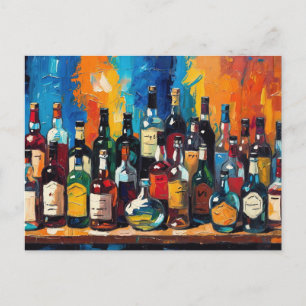 "Bar Shelf Bottle Collection" (Stil 9) Feiertagspostkarte
