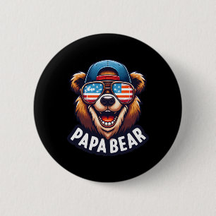 Bär-Shirt Vatertag Geschenk Us Amerikanische Flagg Button