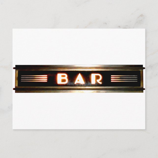 Bar Sign Postkarte (Vorderseite)