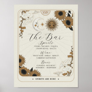 Bar Sign Tarot Schildkröte Hochzeitsempfang Hallow Poster