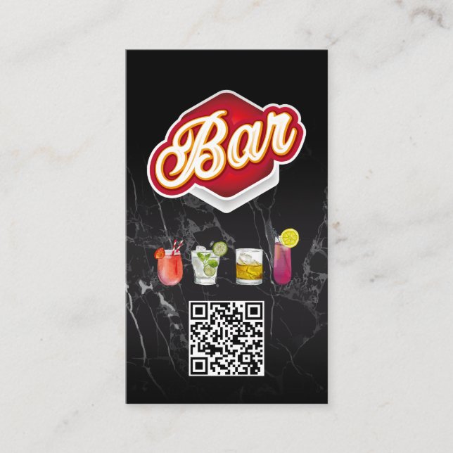 Bar Signage Visitenkarte (Vorderseite)