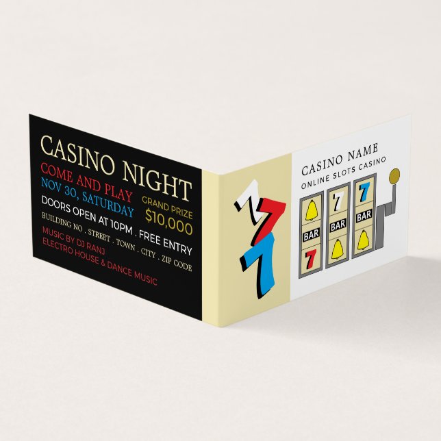 Bar Slot Machine, Casino Manager im Detail Visitenkarten (Vorderseite)