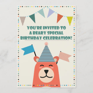 Bär Special Birthday Boy Einladung