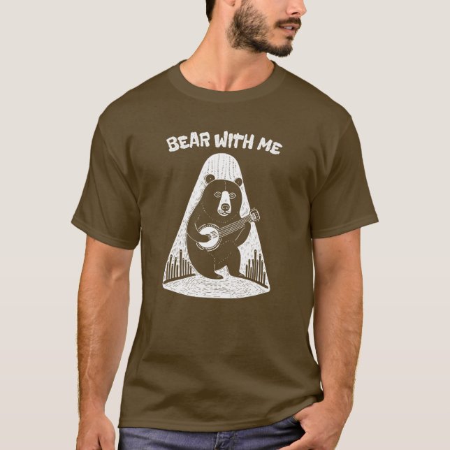 🪕 Bär spielt Banjo T-Shirt (Vorderseite)