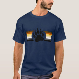 Bär Stolz Farben Streifen und Bärenklaue T-Shirt