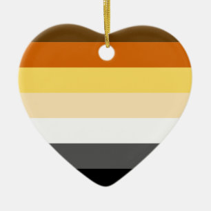 BÄR STOLZ STREIFEN KERAMIKORNAMENT