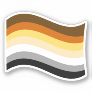 Bär Stolz Wellig Flagge Aufkleber