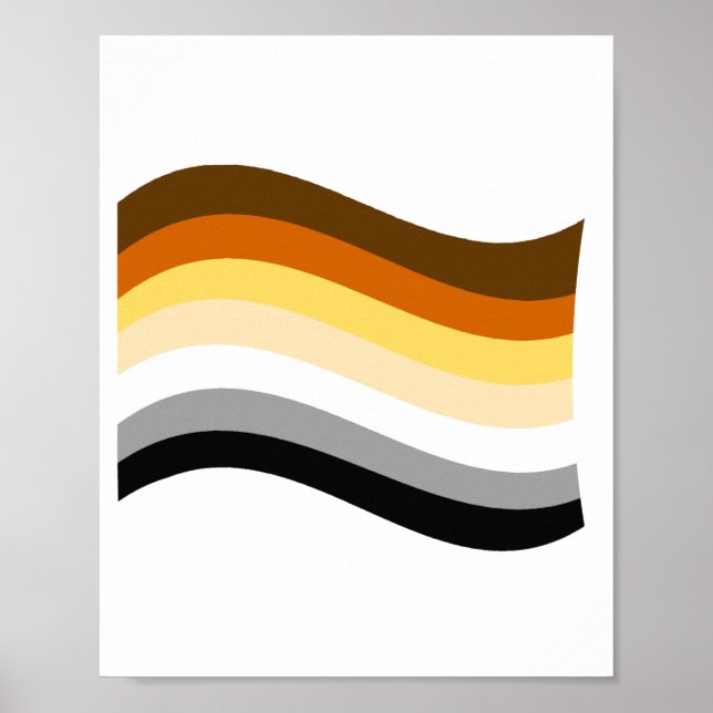 Bär Stolz Wellig Flagge Poster (Vorne)