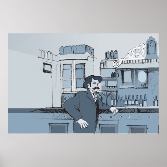 Bar-Szene der 1880er Jahre - links Poster (Vorne)