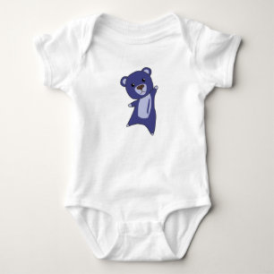 Bär Teddybär Kleiner Bär Blau Lustige Tiere Für Baby Strampler