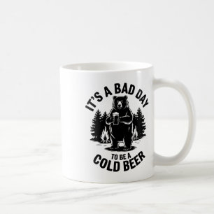 Bär trinkt Bier Camping Lustig Es ist ein schlecht Kaffeetasse