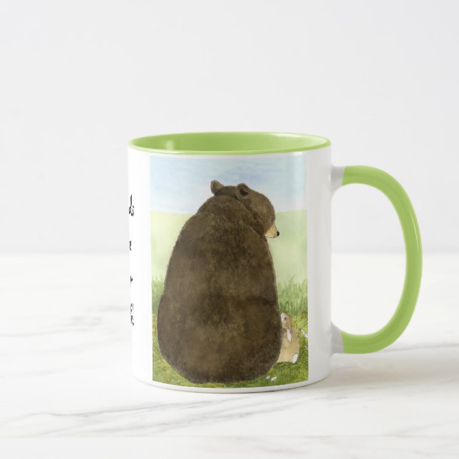 Bär u. Häschen - Freunde haben Ihre Rückseite! Tasse (Rechts)
