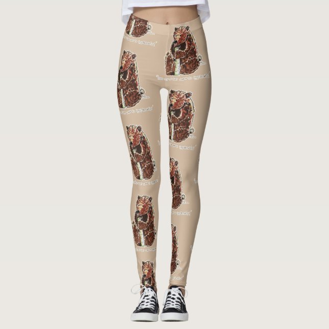 Bär überlegt Winterschlaf Leggings (Vorderseite)