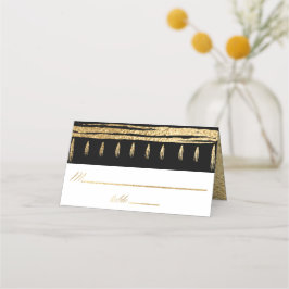 Bar und Bat Mitzvah Gold Black Tallit Platzkarten