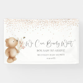 Bär und Biene | Wir können frühzeitig warten! Baby Banner