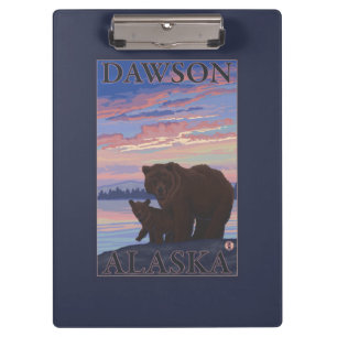Bär und CUB - Dawson, Alaska Klemmbrett
