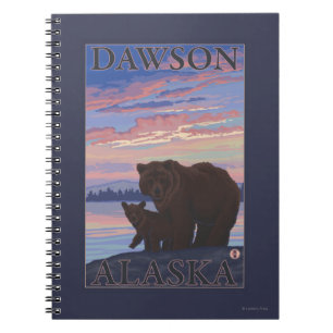 Bär und Cub - Dawson, Alaska Notizblock