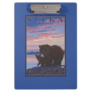 Bär und CUB - Sitka, Alaska Klemmbrett