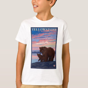 Bär und CUB - Yellowstone Nationalpark T-Shirt