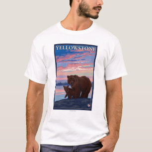 Bär und CUB - Yellowstone Nationalpark T-Shirt