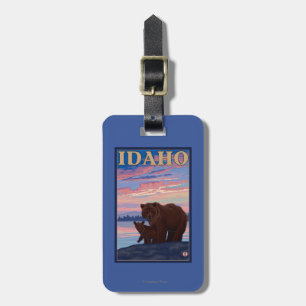 Bär und CubIdahoVintage Reise-Plakat Gepäckanhänger
