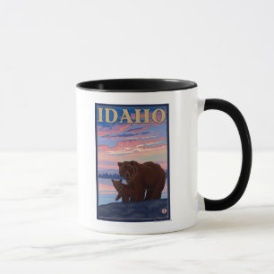 Bär und CubIdahoVintage Reiseplakat Tasse