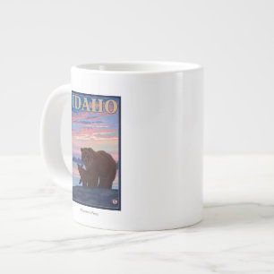Bär und CubIdahoVintage Reiseplaner Jumbo-Tasse