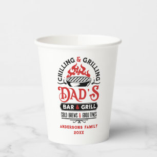 Bar- und Grilldesign von Papa 2 Pappbecher