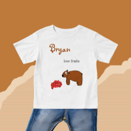 Bär und Himbeere Baby T-shirt