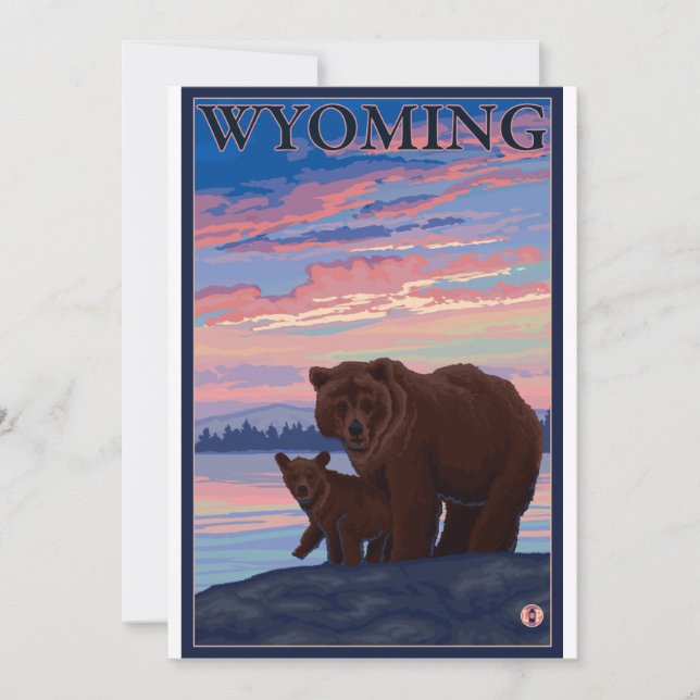 Bär und Jungtier - Wyoming (Vorderseite)