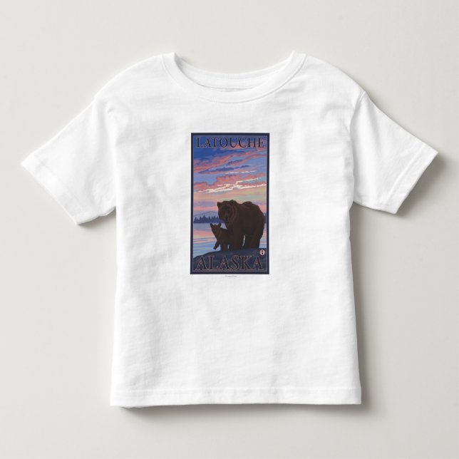 Bär und Keule - Latouche, Alaska Kleinkind T-shirt (Vorderseite)