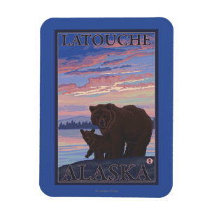 Bär und Keule - Latouche, Alaska Magnet