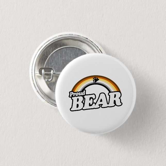 Bär und Stolz Button (Vorne & Hinten)