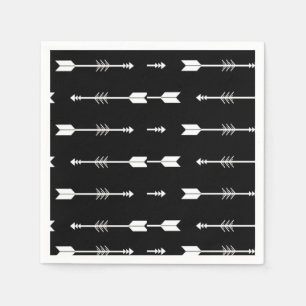 Bär Unser Bester Adventure Black and White Pfeil Serviette