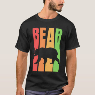 Bär Vintage Extended Letters Design T-Shirt