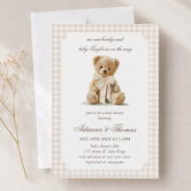 Bär Vintage Gingham Babyparty