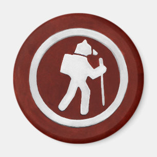 Bär-Wanderwegmarkierung Magnet