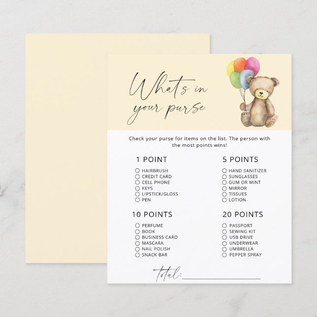 Bär - Was ist in deinem Handyspiel? (Vorne/Hinten)