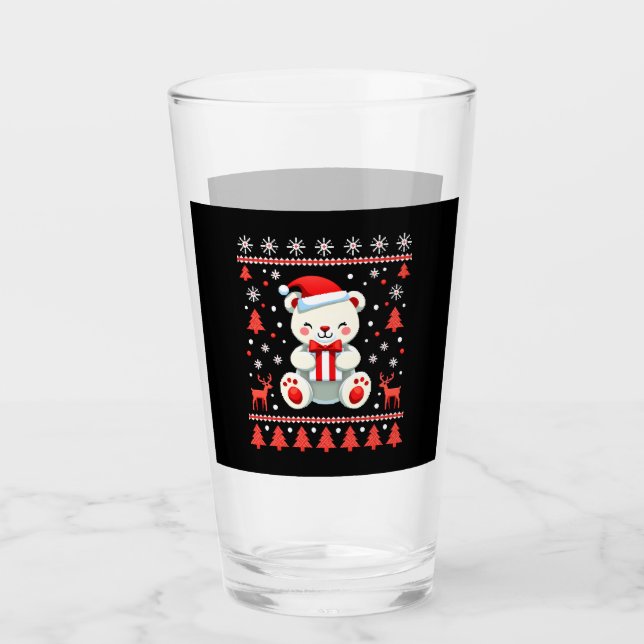 Bär Weihnachten Christmas (6) Glas (Vorderseite)