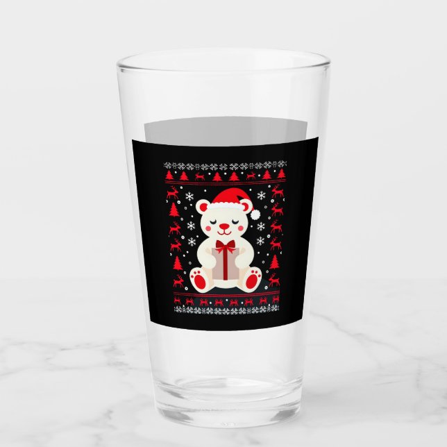 Bär Weihnachten Weihnachten (1) Glas (Vorderseite)