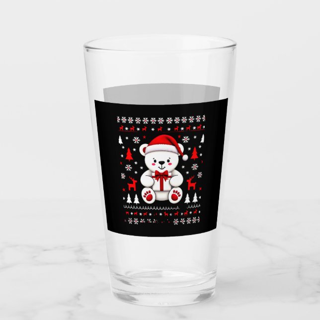 Bär Weihnachten Weihnachten (3) Glas (Vorderseite)