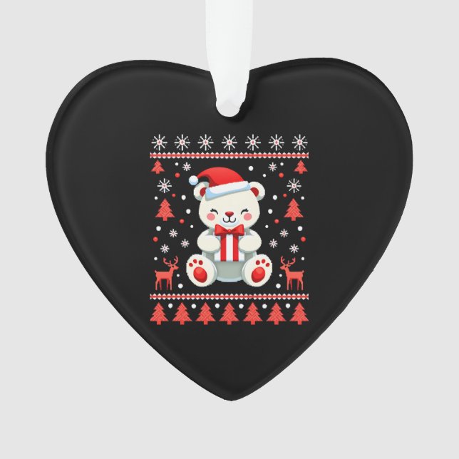 Bär Weihnachten Weihnachten (6) Ornament (Vorderseite)